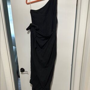 Free People Black One-Shoulder Dress